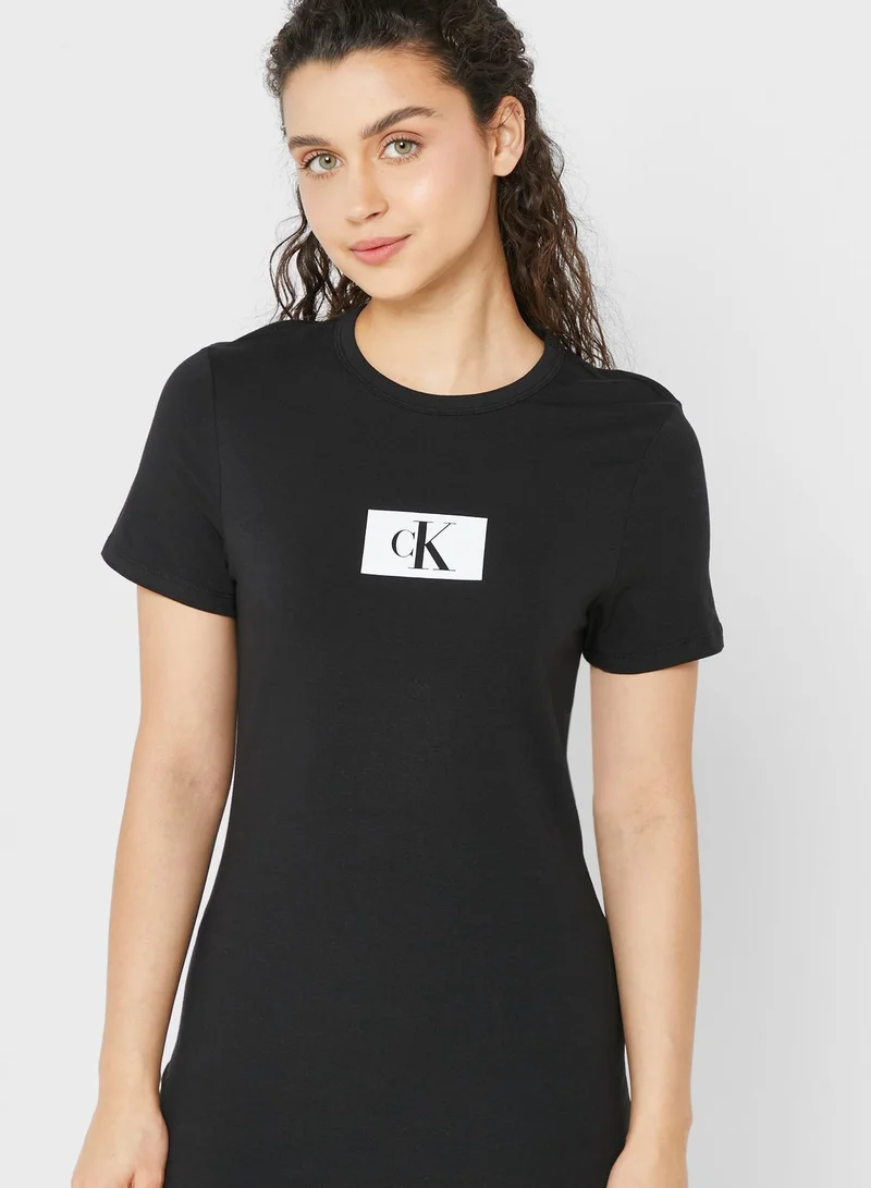 CALVIN KLEIN Logo Knitted Night Dress