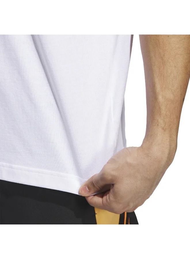 Adidas  Spotlight Tee 2 White Basketball T-Shirts For Men S  | Best Price UAE