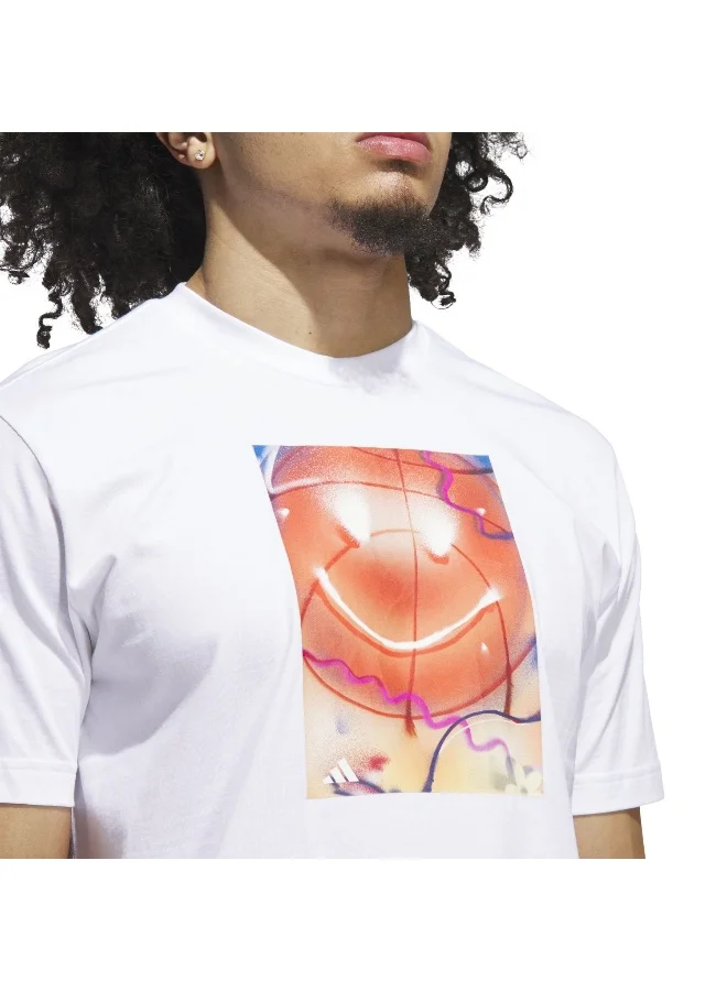 Adidas  Spotlight Tee 2 White Basketball T-Shirts For Men S  | Best Price UAE