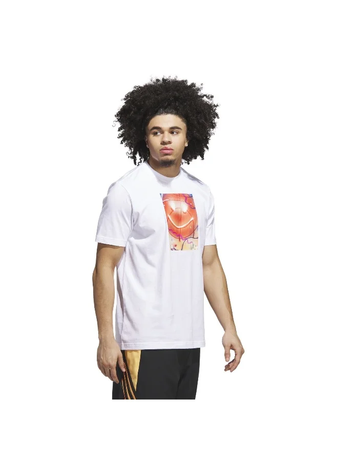 Adidas  Spotlight Tee 2 White Basketball T-Shirts For Men S  | Best Price UAE