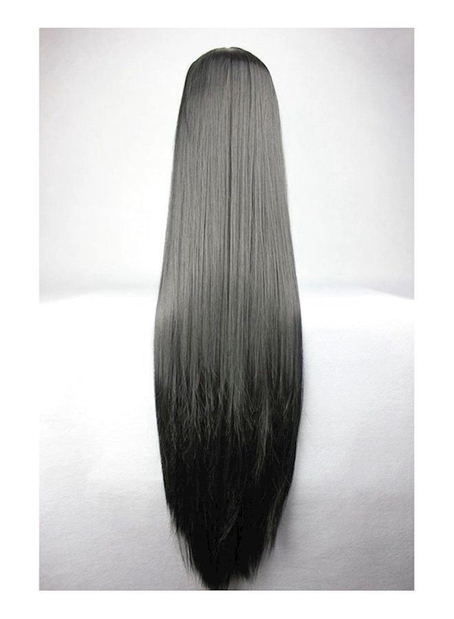 NIBEMINENT Long Straight Hair Wig Black - Image 3