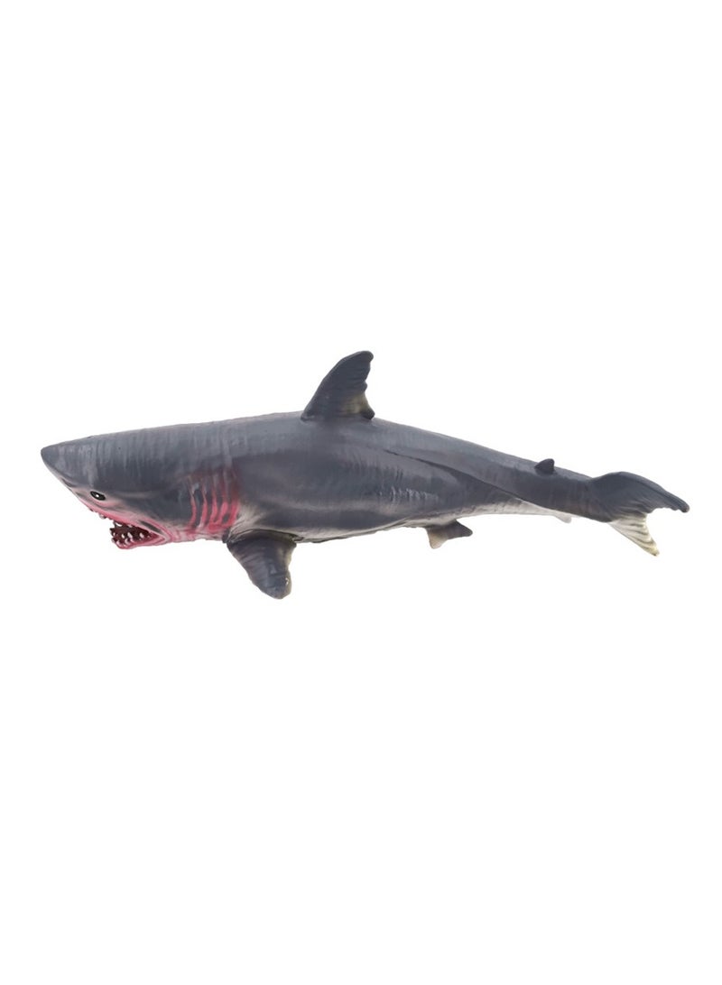 general Simulation of marine animal model hand-made medium shark children's science and education toy static solid soft rubber model ornaments - Image 1