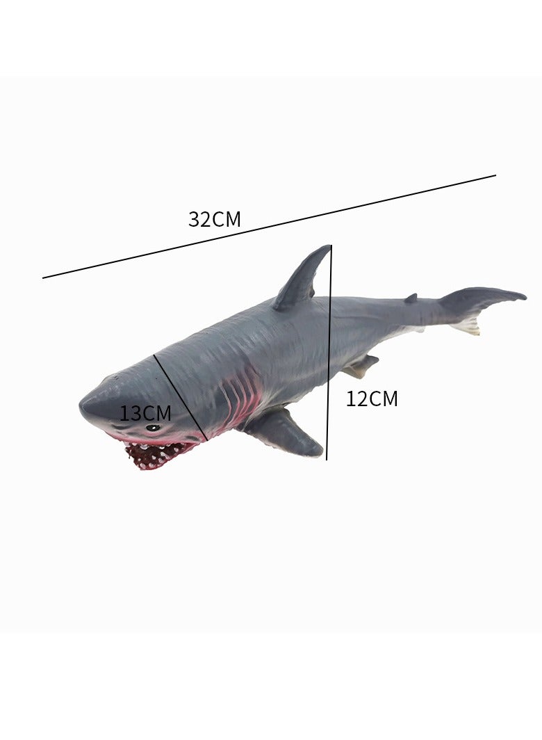 general Simulation of marine animal model hand-made medium shark children's science and education toy static solid soft rubber model ornaments - Image 5