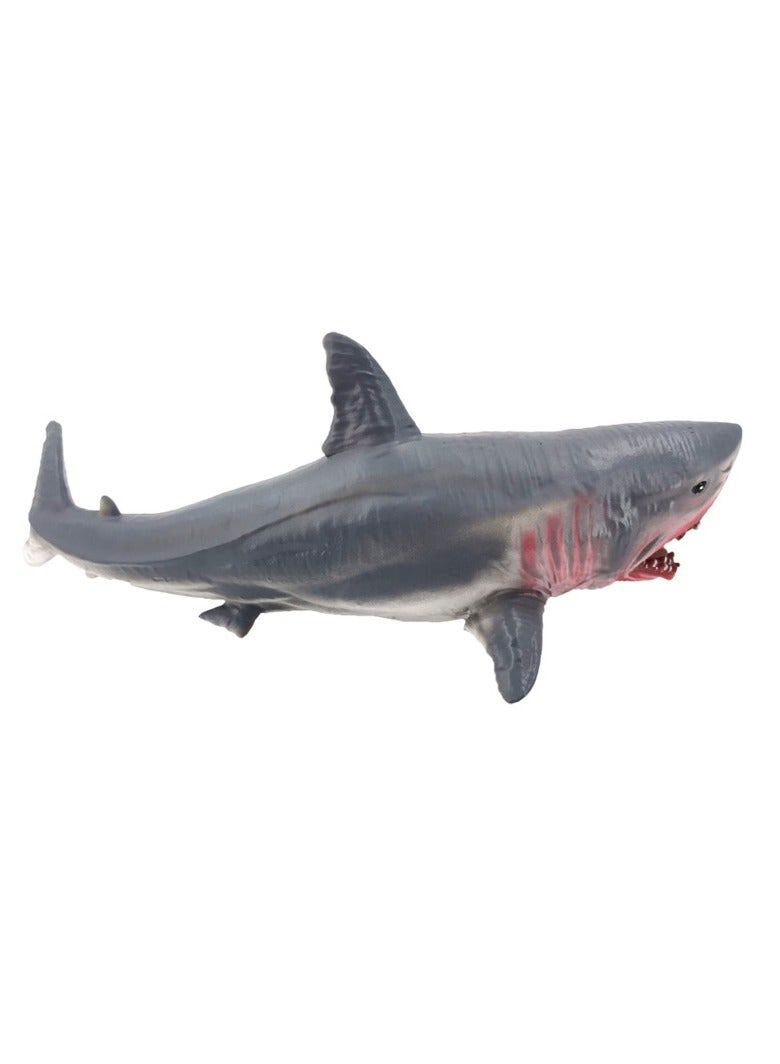 general Simulation of marine animal model hand-made medium shark children's science and education toy static solid soft rubber model ornaments - Image 4