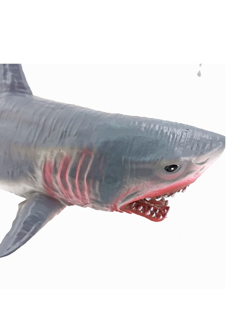 general Simulation of marine animal model hand-made medium shark children's science and education toy static solid soft rubber model ornaments - Image 2