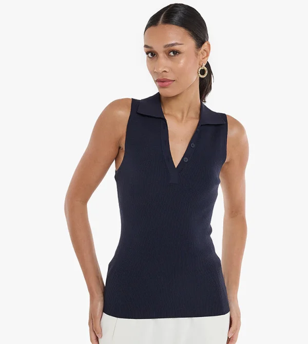 بي سي بي جي BCBG Flat Knit Basic Top