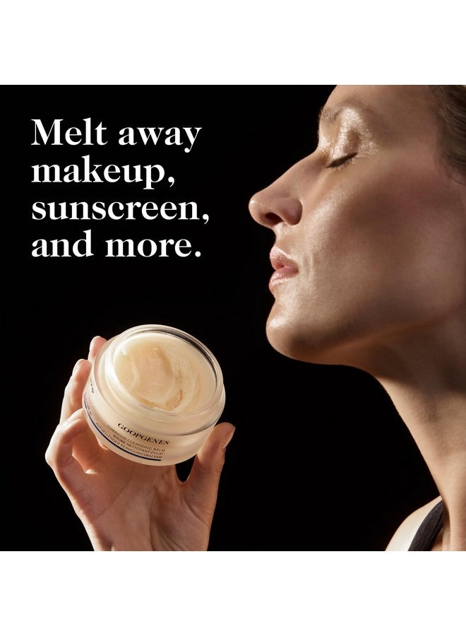 Goop Beauty Cleansing Balm Makeup Remover & Facial Cleanser For Sensitive Skin Saffron Extract Vitamin E & Biofermented Cleansing Microspheres Removes Dirt Pollution & Sunscreen 3.4 Fl Oz - Image 2