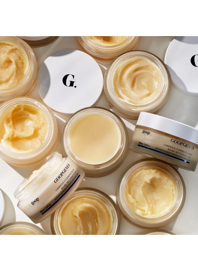 Goop Beauty Cleansing Balm Makeup Remover & Facial Cleanser For Sensitive Skin Saffron Extract Vitamin E & Biofermented Cleansing Microspheres Removes Dirt Pollution & Sunscreen 3.4 Fl Oz - Image 5