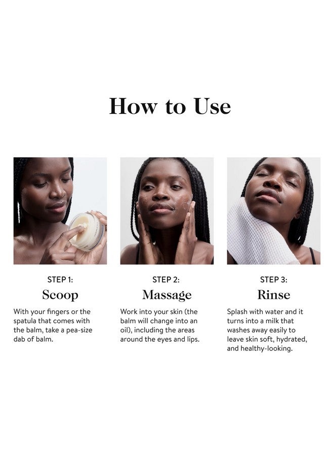 Goop Beauty Cleansing Balm Makeup Remover & Facial Cleanser For Sensitive Skin Saffron Extract Vitamin E & Biofermented Cleansing Microspheres Removes Dirt Pollution & Sunscreen 3.4 Fl Oz - Image 3