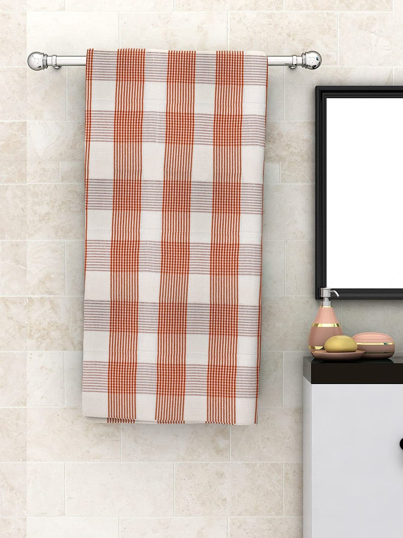 Athom Trendz Athom Living Cotton Lightweight Quick-Dry & High Absorbant Bath Towel, Pin Stripes Green -75x150 cm (Pack of 3) - Image 2