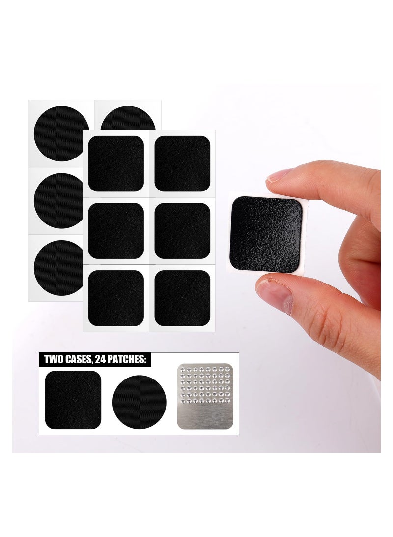 SYOSI Puncture Bike Tire Repair Kit, 24pcs Tire Patches and 2pcs Metal Rasps, Bicycle Tire Repair Kit, Practical Bike Tire Patch Kit Road Bike Tire Patch Tool Easy & Quick Repair for Bicycles(26pcs ) - Image 2