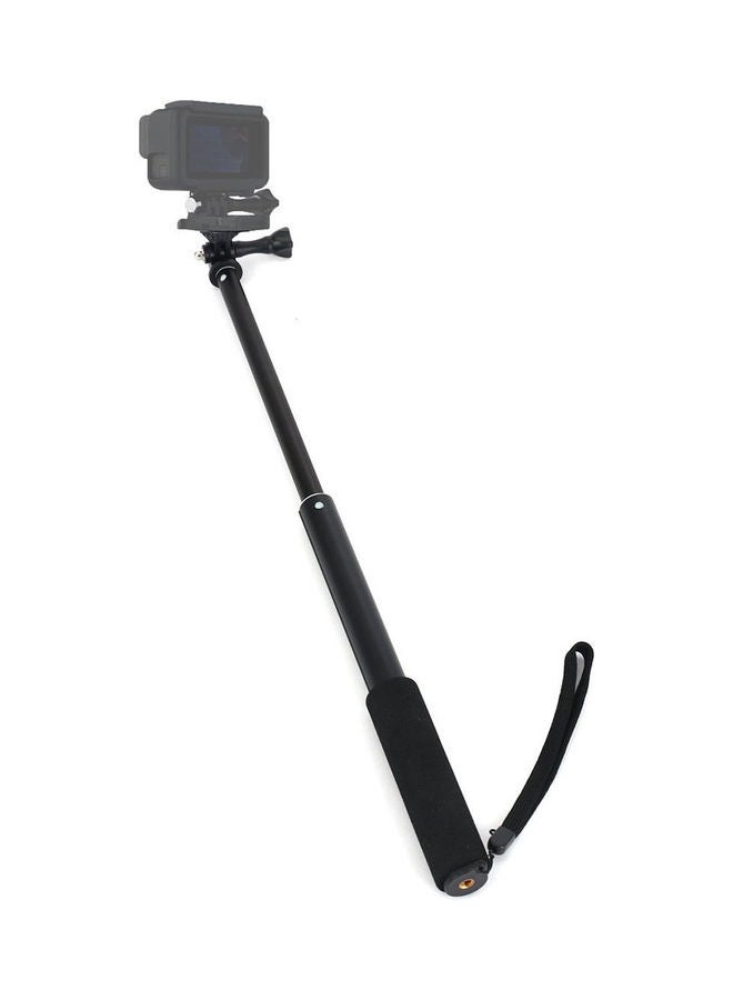 NIBEMINENT Portable Aluminum Alloy Telescopic Action Camera Selfie Stick Monopod Black  - Image 2