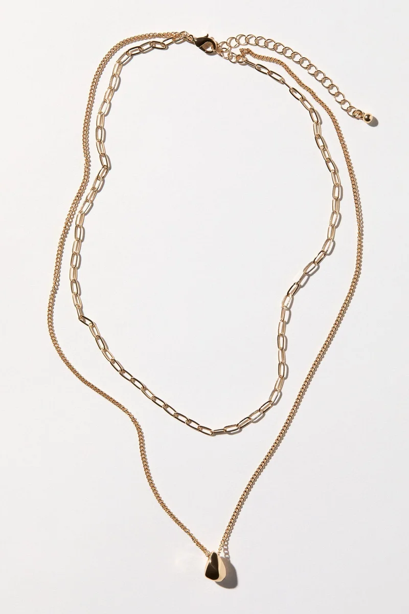 H&M Two-strand pendant necklace