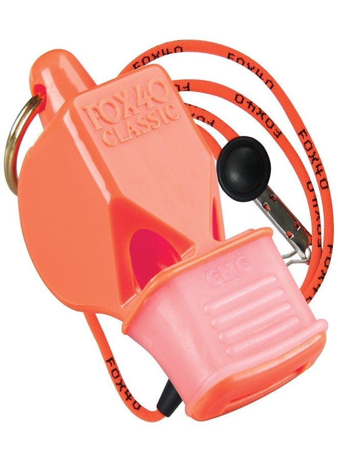 Fox 40 CMG Whistle with Cushioned Mouth Grip - Orange - Image 1