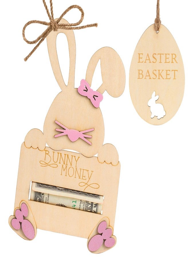 DINIZON Easter Bunny Money Holder For Cash Gift, Easter Basket Stuffers Gift Card Cash Holder Tag Gifts For Teens, Toddler, Kids, Gifts For Baby Boy, Girl, Grandchildren, Basket Decorations - Image 1