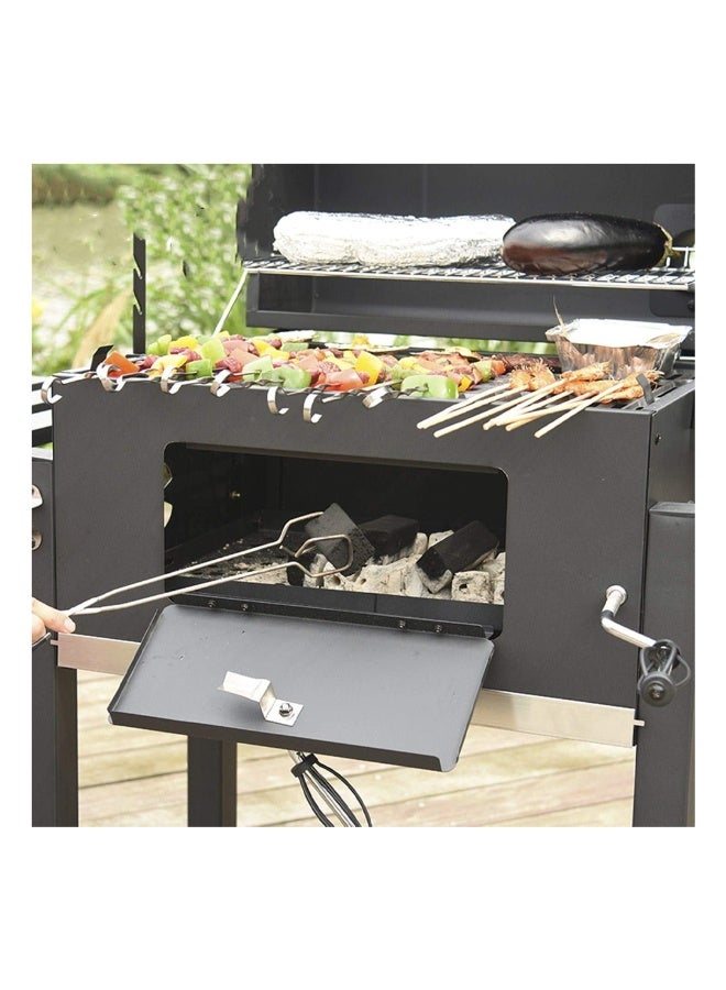 شواية خارجية مع غطاء  – تصميم عملي مع رف جانبي وعجلات للتنقل - Image 3