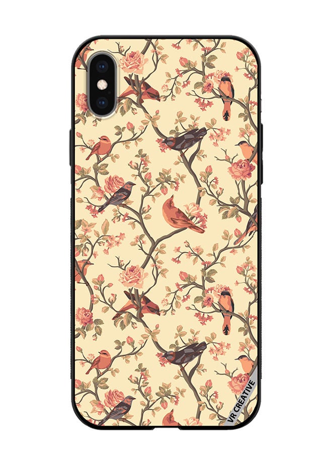 VR CREATIVE Protective Case Cover For Apple iPhone X/XS Birds Sitting On A Tree Design Multicolour - Image 1