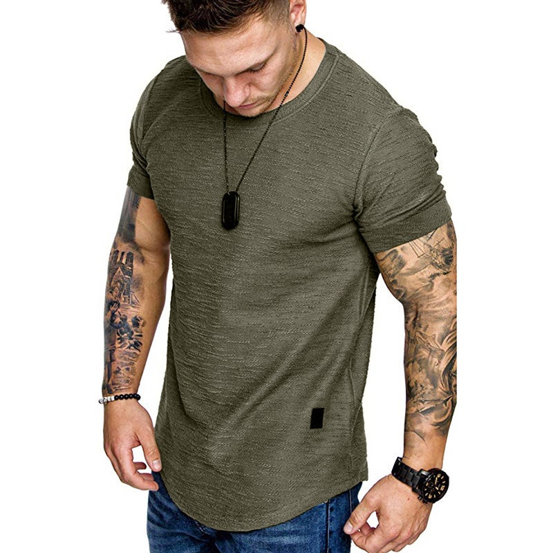 T-Shirt Men'S Short-Sleeved T-Shirt Casual Sports T-Shirt Men'S Loose Casual Base Shirt Top - Image 1