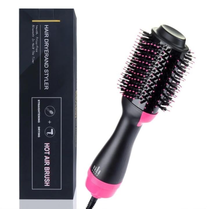 Derovan 3-in-1 Hot Air Styling Brush – Dryer, Straightener & Volume Enhancer with Ionic Technology - Image 2