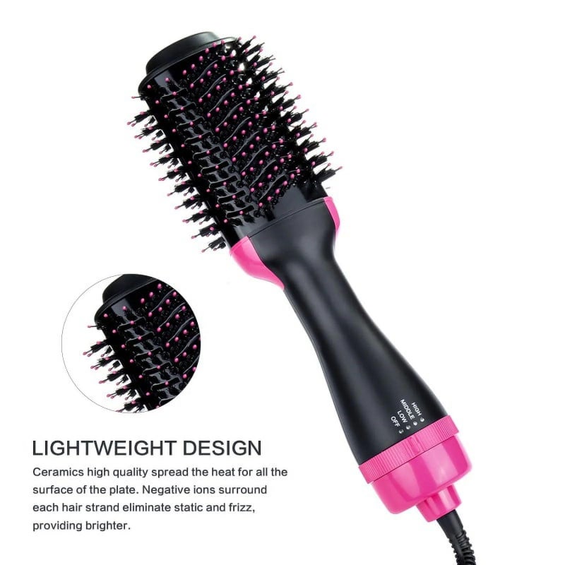 Derovan 3-in-1 Hot Air Styling Brush – Dryer, Straightener & Volume Enhancer with Ionic Technology - Image 4