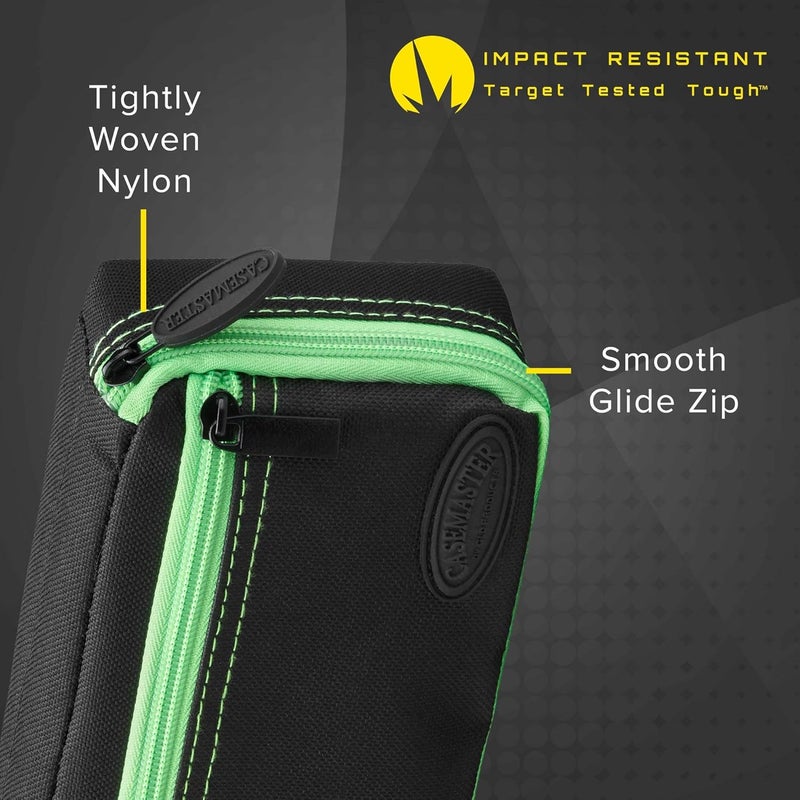 CASEMASTER Plazma Plus, 3 Dart Case for Soft and Steel Tip Darts Features Large Front Mobile Device Pocket, Built-in Storage Tube and Pockets for Flights, Tips, Shafts, and Personal Items - Image 3