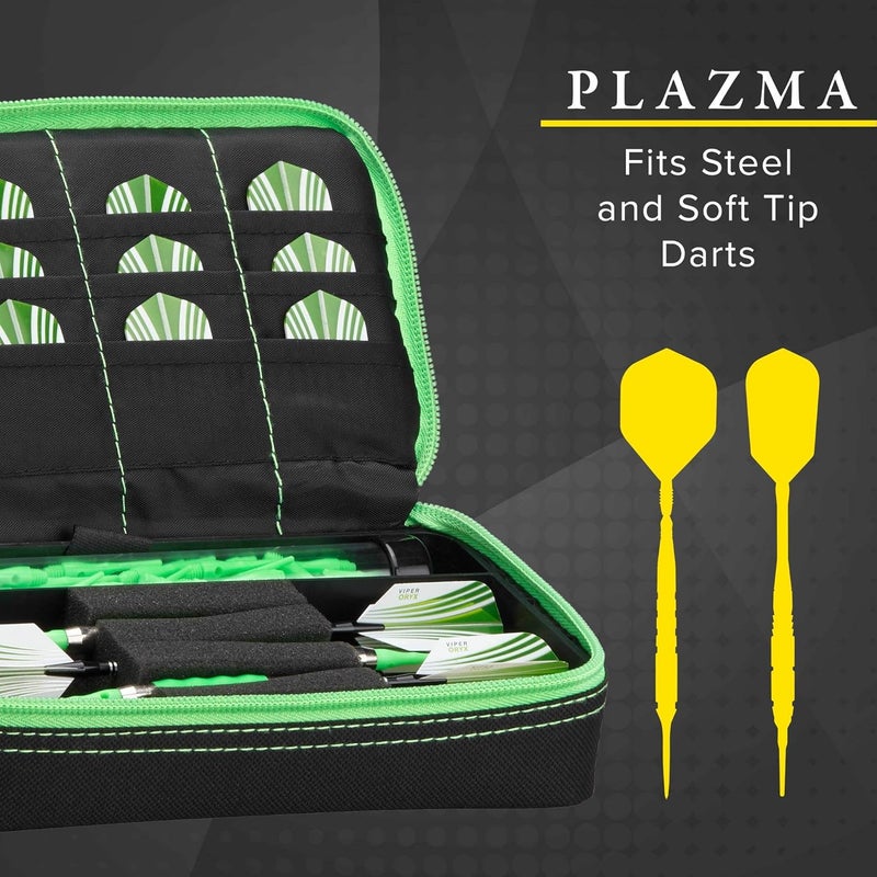 CASEMASTER Plazma Plus, 3 Dart Case for Soft and Steel Tip Darts Features Large Front Mobile Device Pocket, Built-in Storage Tube and Pockets for Flights, Tips, Shafts, and Personal Items - Image 5