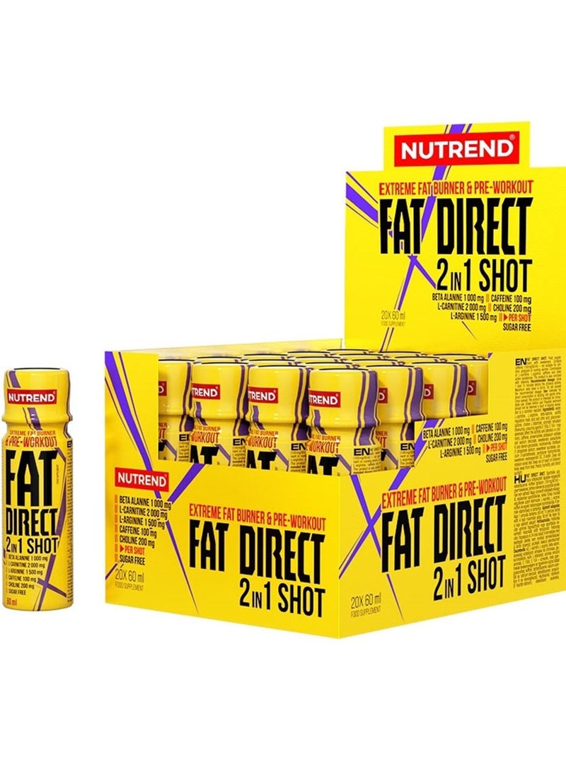 NUTREND Fat Direct 2 in 1 Shot – 20 x 60ml - Image 1