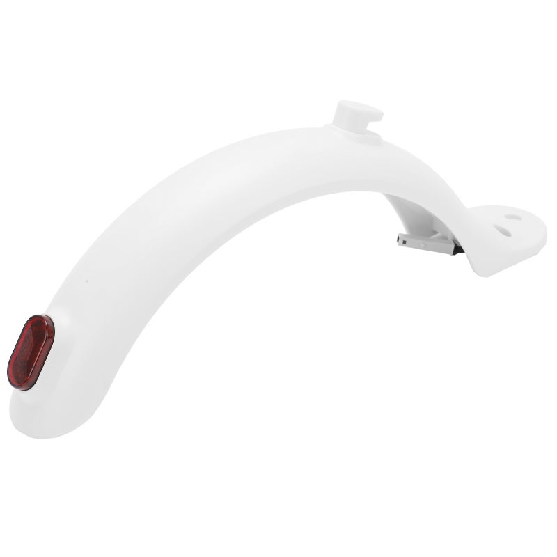 Electric Scooter Rear Fender: White High-strength ABS PC Material - Waterproof High-brightness Taillight, Easy Installation for M365 Electric Scooter Maintenance & Safety - Image 3