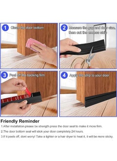 AlsayedP AlsayedP Door Draft stopper, Bottom Seal for Exterior & Interior Doors Blocker for Insects Dust Noise and weather Stripping 2”W x 39”L  - Image 4