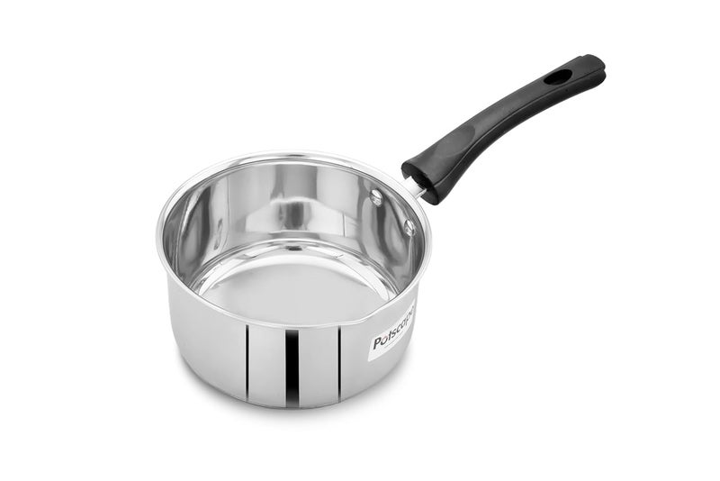 Potscape Nano Sauce Pan for Tea 18 cm 16 LTR Heavy Gauge Stainless Steel Even Heat Distribution Dishwasher Safe Gas Induction Compatible RustProof Ideal for Tea Coffee Sauces - Image 2