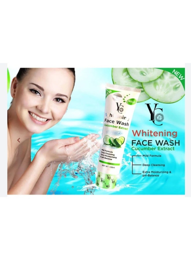 YC Whitening Cucumber Face Wash 100ml - Image 2