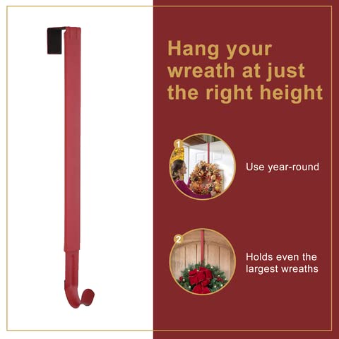 Haute Decor Adjustable Length Wreath Hanger - 20 Lb. Capacity - Image 4