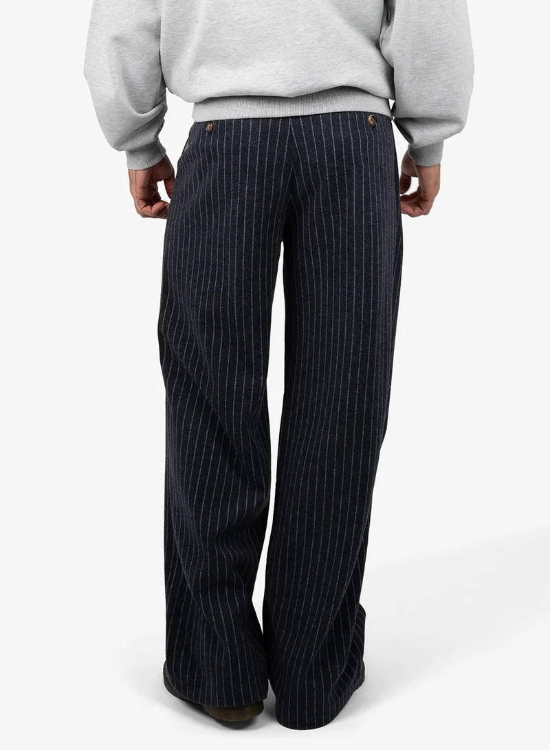 Prohibited Revival Pinstripe Pleated Pants