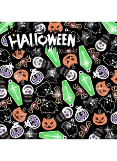CESUSME 42 Pcs Halloween Charms Bulk, 7 Styles Horror Ghost Cat Halloween Charms For Jewelry Making, Spider Coffin Pumpkin Halloween Pendant Charms For Bracelets Earring Diy Crafts Accessories  - Image 3