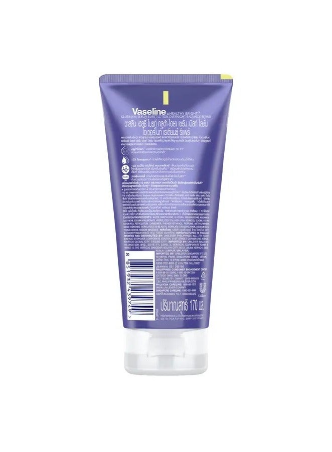 Vaseline Healthy Bright Gluta-Hya Serum Burst Lotion Overnight Radiance Repair 170ml - Image 2