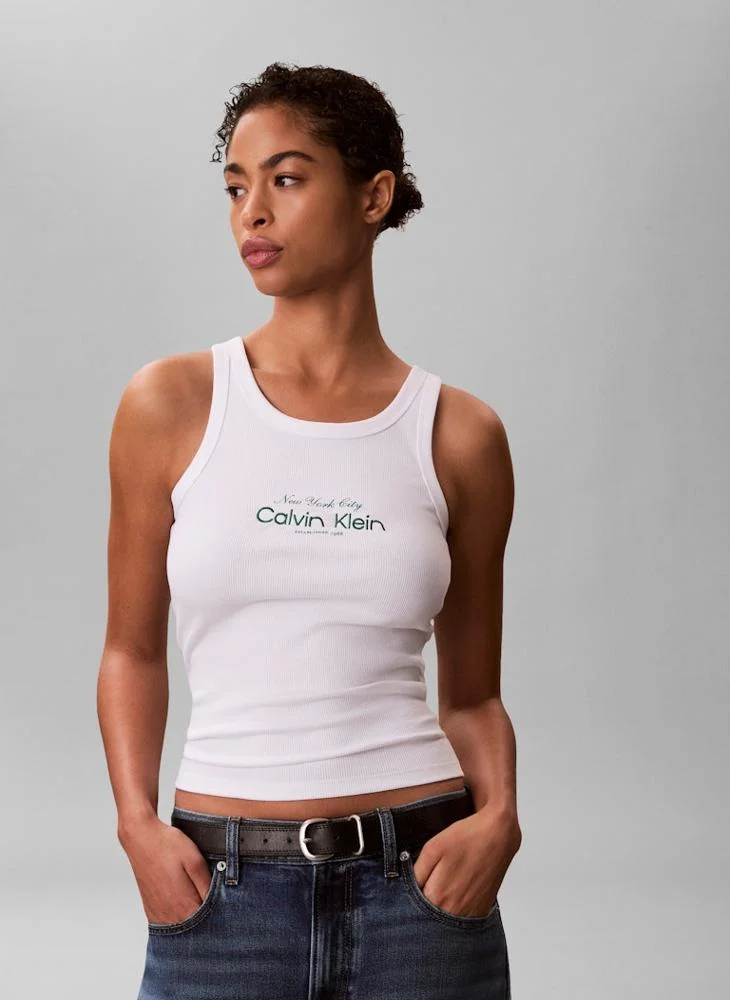 Calvin Klein Jeans  Ribbed Tank Top for Women | Best Price UAE
