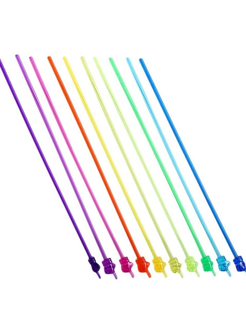 NIBEMINENT 10 Hand Teaching Pointer Mini Resin Color Drawn Book Stick Teacher Whip - Image 1