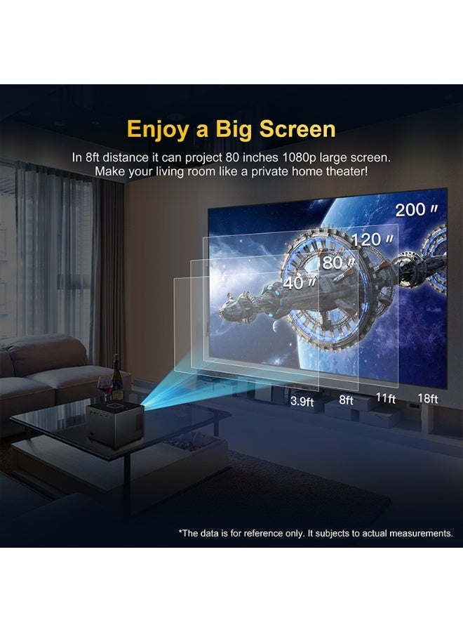 اكس نانو جهاز عرض محمول X3 بدعم الواي فاي والبلوتوث، ميني جهاز عرض ذكي يدعم دقة 4K ومتوافق مع iOS/أندرويد/ويندوز/عصا التلفزيون/USB/HDMI - Image 5