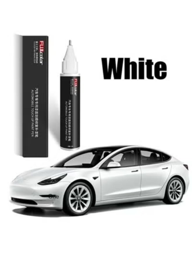 فوجي قلم إصلاح طلاء السيارة - مزيل للخدوش وإصلاح طلاء السيارات، ومنع الصدأ، ولمسة نهائية شديدة اللمعان، أبيض - Image 1