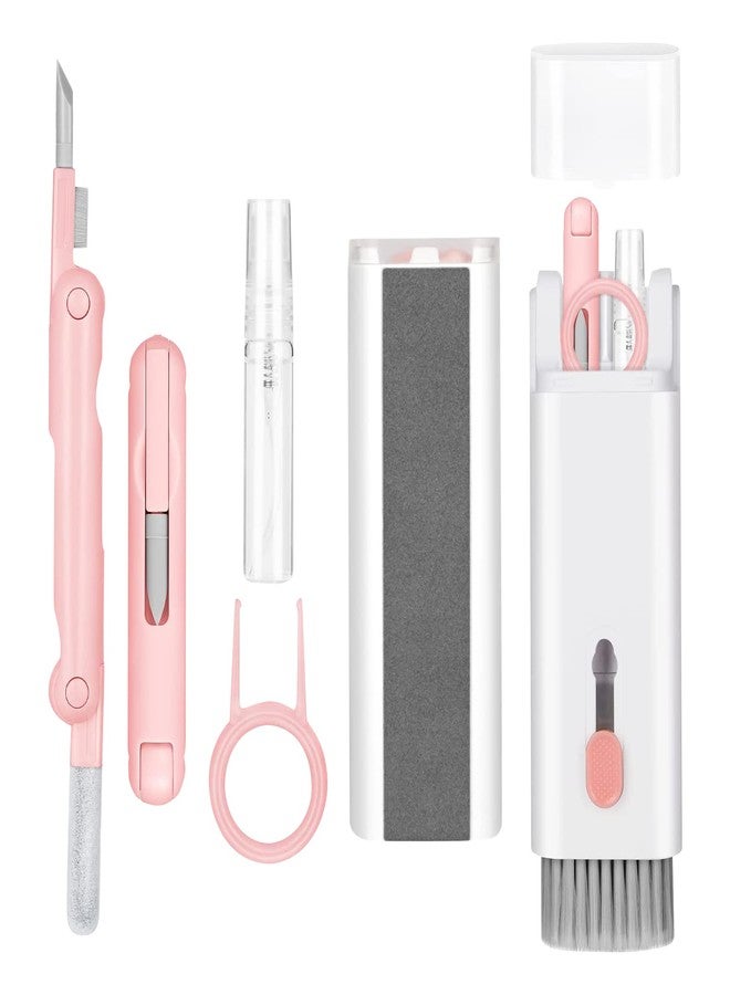 IFTHFOUR 7-in-1 Electronic Cleaner Kit,Keyboard Cleaner,Laptop Cleaner Kit for Monitor, Cell Phone, Headset, Lego, Laptop Camera Lens (Pink) - Image 1