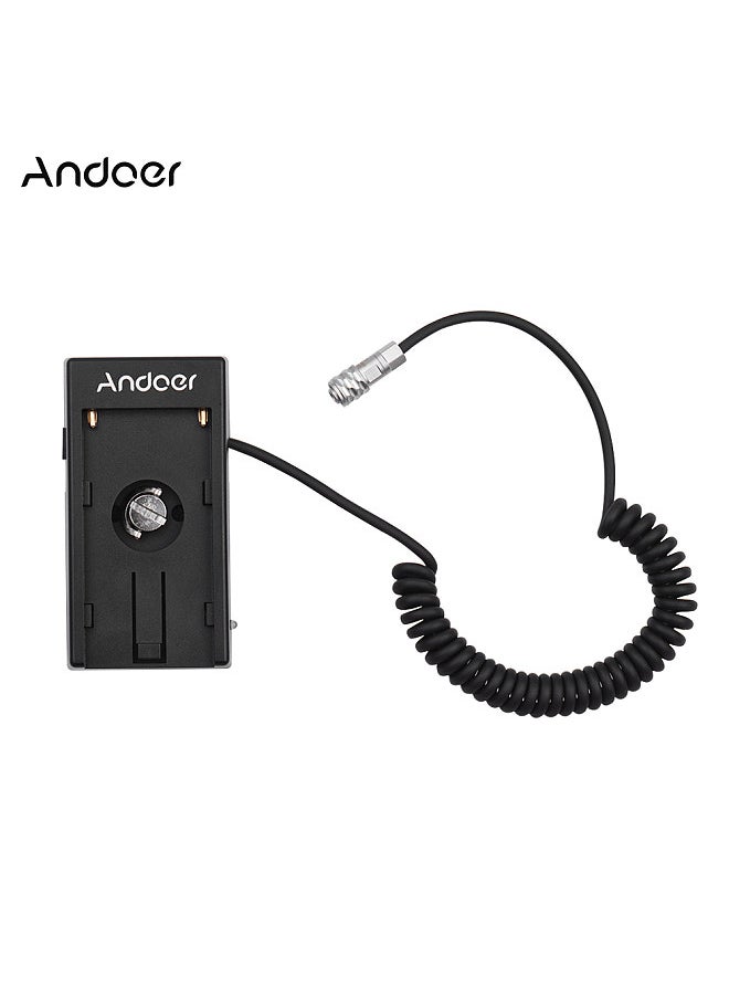 ANDOER - Blackmagic Cinema Camera BMPCC 4K Power Supply Mount Plate Adapter with Spring Cable for Sony NP-F970 F750 F550 Battery - Image 1