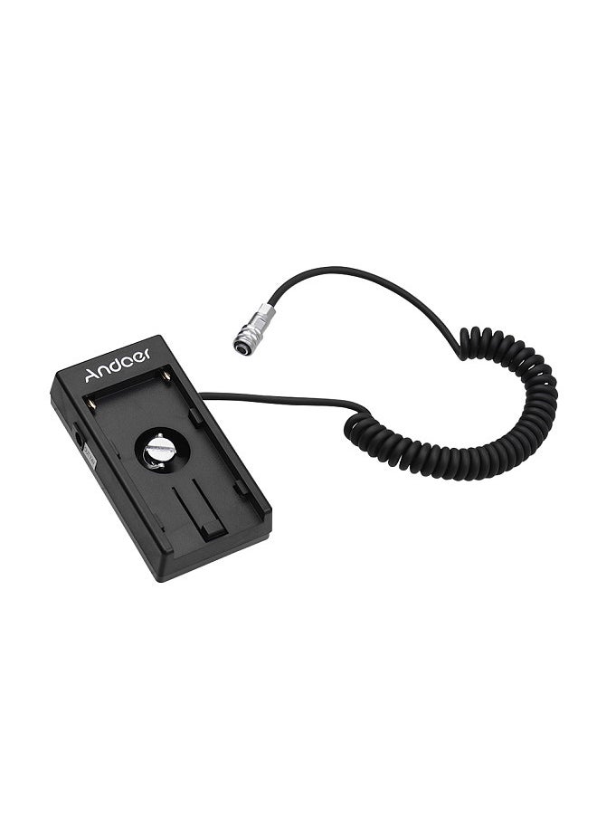 ANDOER - Blackmagic Cinema Camera BMPCC 4K Power Supply Mount Plate Adapter with Spring Cable for Sony NP-F970 F750 F550 Battery - Image 1