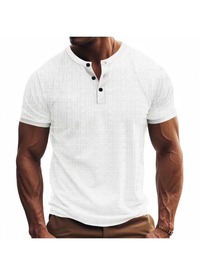 Loose Casual Short Sleeve Men's T-shirt Bamboo Fiber Summer Breathable Vintage  Shirt - Image 2