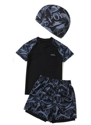 Black Print (with swim cap)