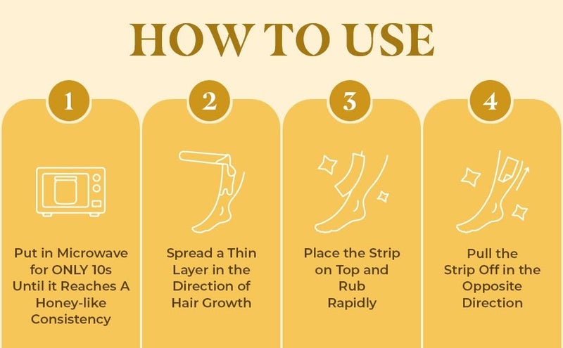 MOOM مووم - مجموعة سفر شمع السكر للوجه، لإزالة الشعر من الذقن والحواجب والشفة العليا - مصنوعة من الألوة فيرا وزيت شجرة الشاي - تشمل وعاء 1.6 أونصة، 6 شرائط قماش قابلة لإعادة الاستخدام و2 عصا لتطبيق الشمع - Image 5