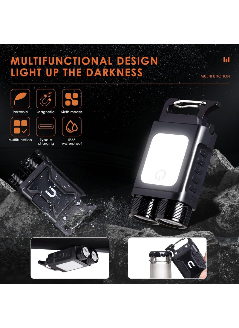 COLBEX COLBEX Rechargeable Keychain LED Flashlights Mini Small Compact Portable Flashlight Bright 300 Lumens Magnetic Multi Mode Versatile Key Chain Lights  - Image 5