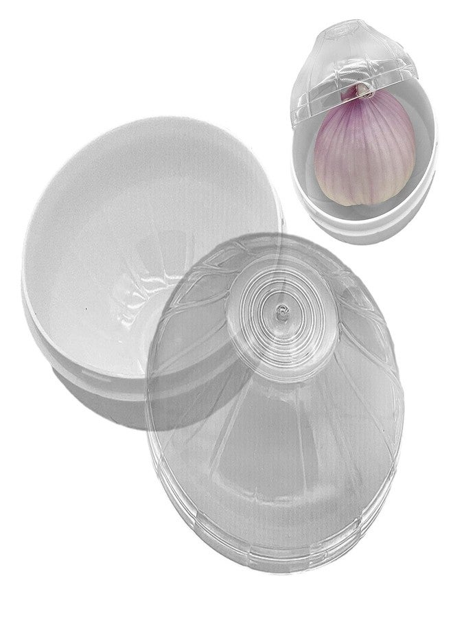 EMVANV Onion Storage Containers,Garlic Keeper Reusable Food Savers Refrigerator Vegetable Crisper Individual Onion Saver - Image 1