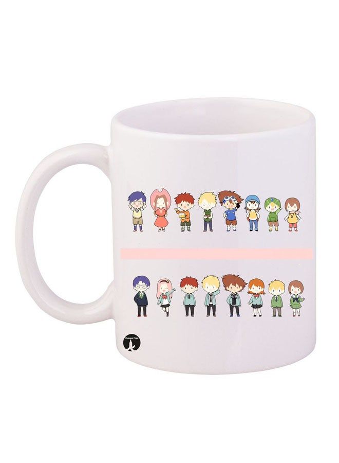 RKN The Anime Digimon Mug White/Yellow/Black 12ounce - Image 1