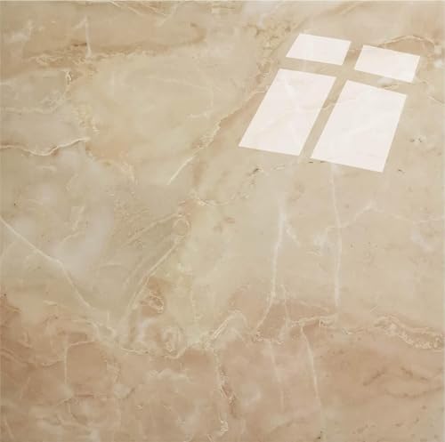 SHOWCOLOUR 20Sheets Peel and Stick Colorful Backsplash Marble Look 12X12 Self Adhesive Wall Tile Back Splashes for Kitchen Living Room Bedroom Colorful Tiles Apricot Marble - Image 1