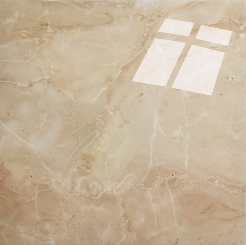 SHOWCOLOUR 20Sheets Peel and Stick Colorful Backsplash Marble Look 12X12 Self Adhesive Wall Tile Back Splashes for Kitchen Living Room Bedroom Colorful Tiles Apricot Marble - Image 2